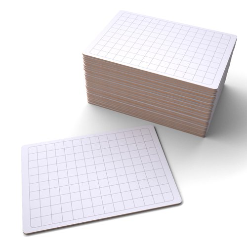 Reliable-quality A4 Show-me MDF gridded boards ideal for use when there are no surfaces to lean on. Each board is double sided with grids on one side and a plain reverse, and has been manufactured from strong and rigid MDF.Pack contains 30 MDF boards.