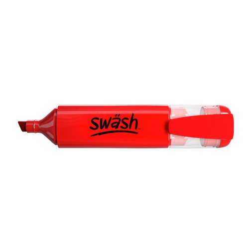 Swäsh Premium Highlighters, Red, Pack of 48