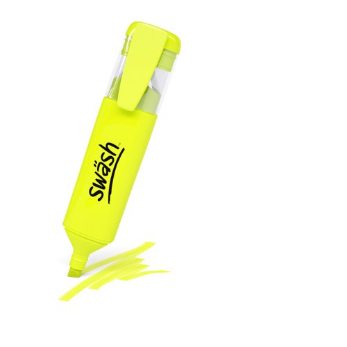 This pack of 48 yellow Swäsh Premium Highlighters is ideal for the classroom or office, and is great for marking students’ work. Every pen has a wedge tip, perfect for creating both thick and thin lines, and contains water-based ink, so won’t bleed through important documents. The handy pocket clip is ideal for taking between classrooms, offices and meeting rooms.