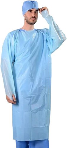 ValueX Isolation Gowns Non Woven 40gsm Blue (Pack 10) IGDP10 Overalls, Bibs & Aprons 24067EA