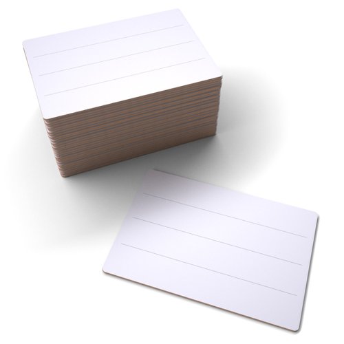 Reliable-quality A4 Show-me MDF lined boards ideal for use when there are no surfaces to lean on. Each board is double sided with lines on one side and a plain reverse, and has been manufactured from strong and rigid MDF.Pack contains 30 MDF boards.