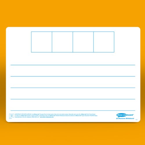 Show-me A4 4-Frame Phoneme Mini Whiteboards, Pack of 10 Boards