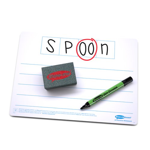 Show-me A4 4-Frame Phoneme Mini Whiteboards, Small Pack, 10 Sets