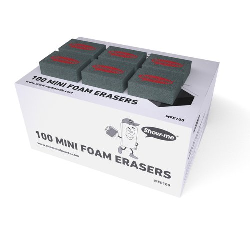 Show-me Mini Foam Erasers, Pack of 100