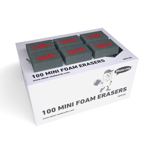 Show-me Mini Foam Whiteboard Eraser (Pack of 100) MFE100 EG60091 Buy online at Office 5Star or contact us Tel 01594 810081 for assistance