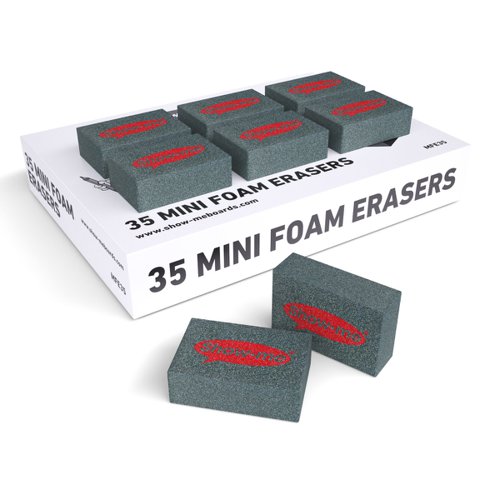 Show-me Mini Foam Whiteboard Eraser (Pack of 35) MFE35 EG60090 Buy online at Office 5Star or contact us Tel 01594 810081 for assistance