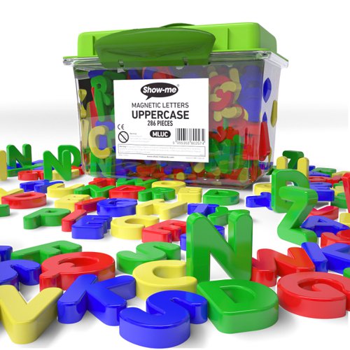 Show-me Tub of 286 Magnetic Uppercase Letters