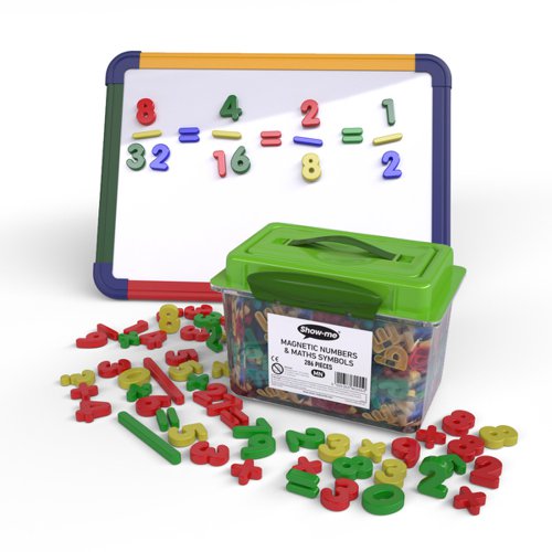 Show-me Tub of 286 Magnetic Numbers and Maths Symbols