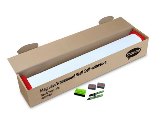 Show-me Magnetic whiteboard wall kit 1010mm x 12m