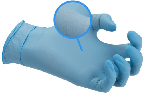 Nitrile Gloves Powder Free Blue (Food Safe) Medium Size 8 [Pack 100]