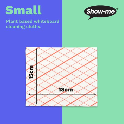 Show-Me Plant Based Whiteboard Cleaning ClothsRed PK40 - PBDC40RD