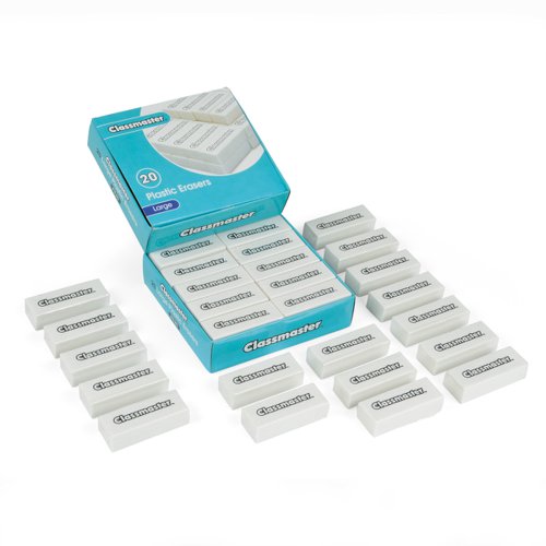 Classmaster Pencil Erasers, Large Size, Pack of 20