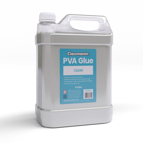 Classmaster Pva Glue - Clear Washable 5 Litre