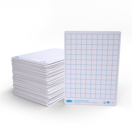 Show-me A4 Supertough Gridded Mini Whiteboards Pack of 100 Boards