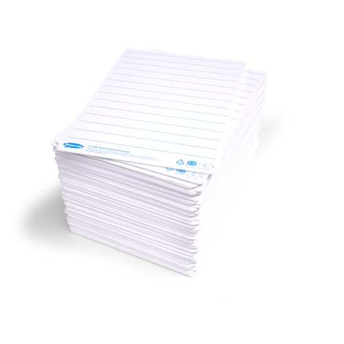 Show-me A4 Supertough Lined Mini Whiteboards Pack of 100 Boards