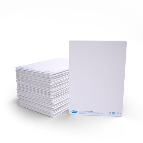 Show-me A4 Supertough Plain Mini Whiteboards Pack of 100 Boards