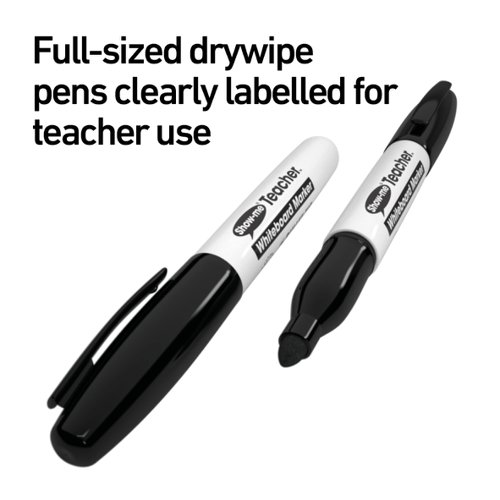 Show-me Teacher Drywipe Marker Black (Pack of 10) STM10