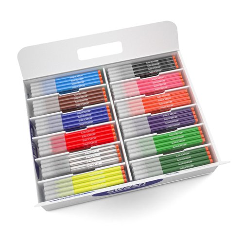 Swash KOMFIGRIP Colouring Pen Broad Tip Assorted (Pack of 300) TC300BD Fineliner & Felt Tip Pens EG60478