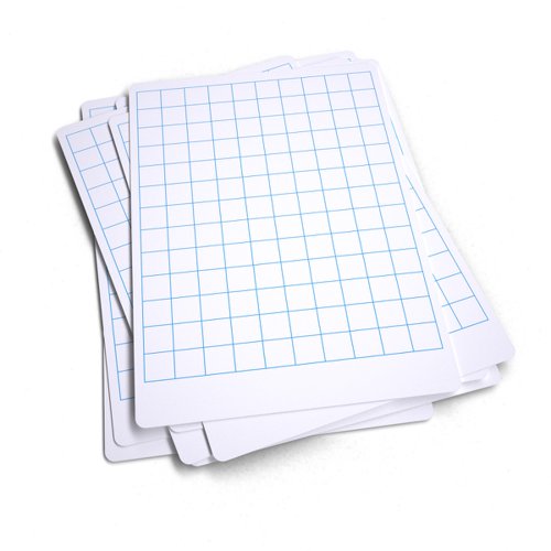 Show-me Gridded Drywipe Boards Pack of 10