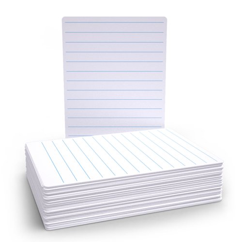 Show-me Lined Drywipe Boards Pack of 100