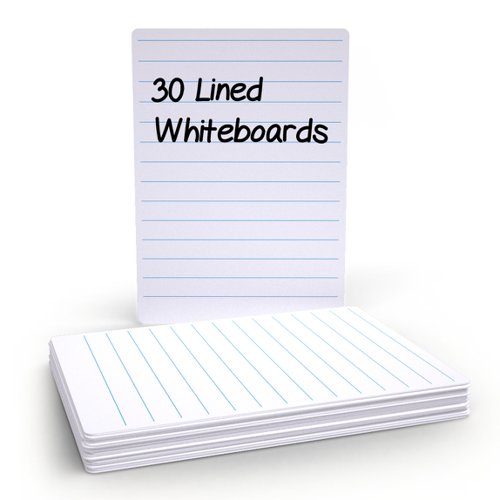 Show-me Lined Drywipe Boards Pack of 30
