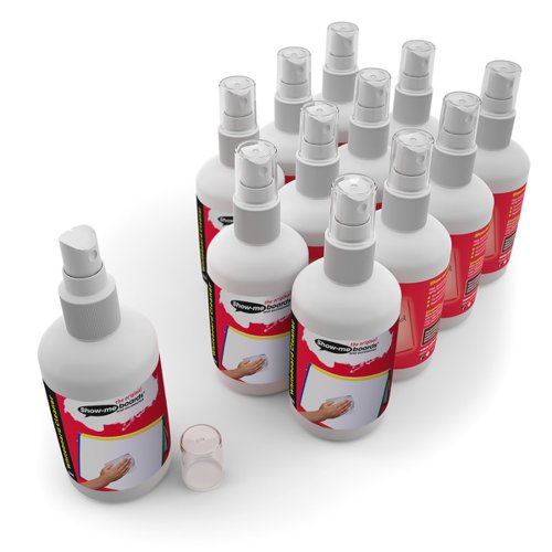 Show-me Whiteboard Cleaner, 250ml, Pack of 12