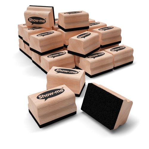 Show-me Mini Wooden-Handled Erasers, Pack of 30