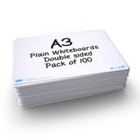 Show-me Drywipe Boards A3 Plain PK100 - A3P100