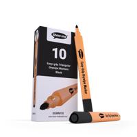 Show-me Triangular Whiteboard Pens Black (Box 10) - EGWM10