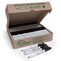 Re:create Drywipe Pens Black (Pack 200) - RDME200