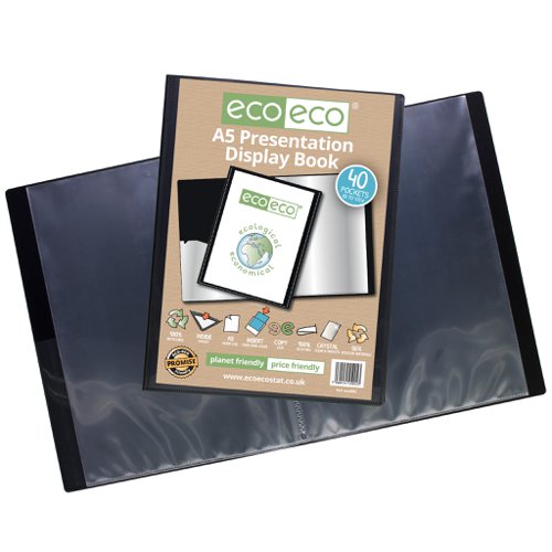 Eco A5 50% Recycled 40 Pocket Presentation Display Book Display Books PF1537