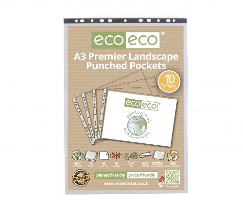 A3 100% Recycled Bag 10 Multi Punched Pockets (Landscape)
