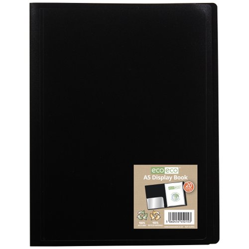 A5 100% Recycled 20 Pocket Flexicover Display Book