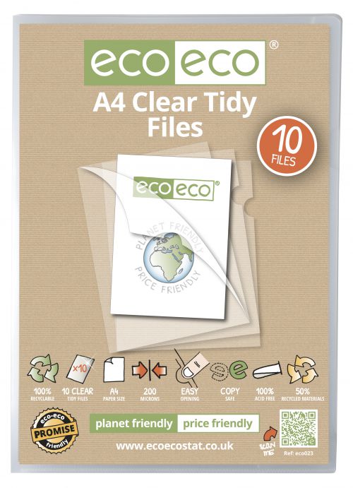 A4 50% Recycled Bag 10 Tidy Files