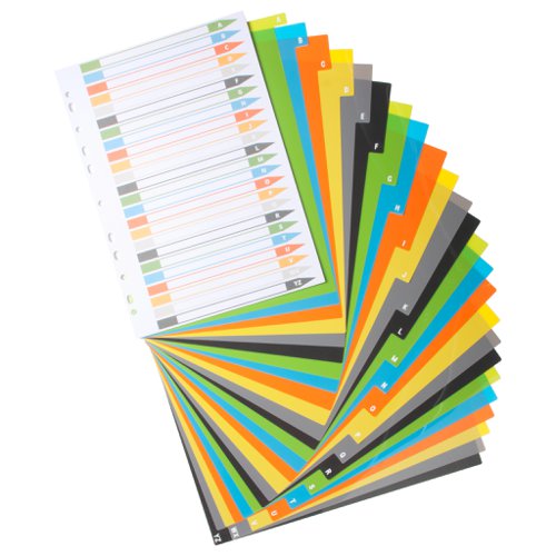 A4 50% Recycled Set 24 A-Z Index File Dividers (1) Printed File Dividers ECO030-S