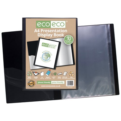 Eco A4 50% Recycled 10 Pocket Presentation Display Book Display Books PF1558