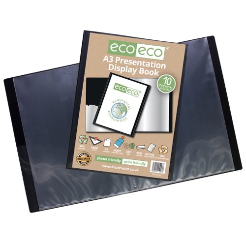 Eco A3 50% Recycled 10 Pocket Presentation Display Book