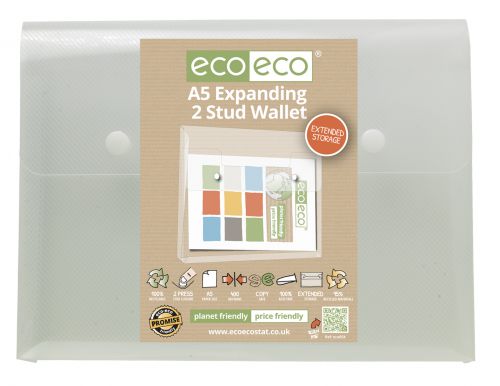 A5 95% Recycled Expanding 2 Stud Wallet