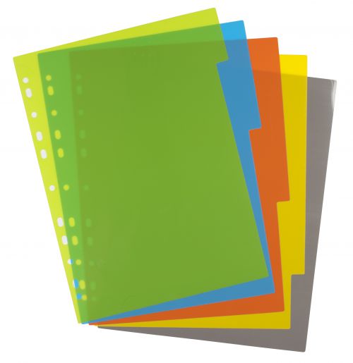 A4 50% Recycled Set 5 Index File Dividers 