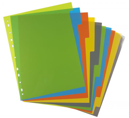A4 50% Recycled Set 10 Wide Index File Dividers 