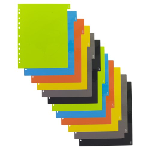 A4 50% Recycled January - December Wide Index File Dividers (Pack of 12)
