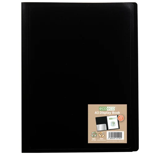 Display books A3 100% Recycled 20 Pocket Flexicover Display Book (1)