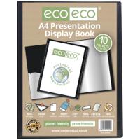 Eco Eco A4 50% Recycled Presentation Display Book with 10 Pockets - Single