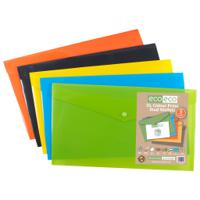 Pack 5 DL 50% Recycled Colour Press Stud Wallets (1)