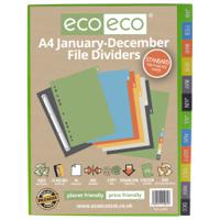 A4 50% Recycled January - December Index File Dividers (1)