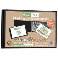 A3 95% Recycled Presentation 4 Ring Landscape Binder