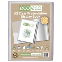 A3 50% Recycled Clear 60 Pocket Presentation Display Book (1)
