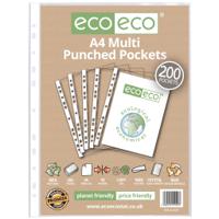 A4 100% Recycled Bag 200 Multi Punched Pockets (1)
