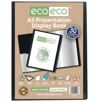 A3 50% Recycled 30 Pocket Presentation Display Book
