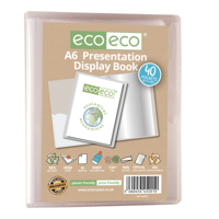 A6 Clear 50% Recycled 40 Pocket Presentation Display Book
